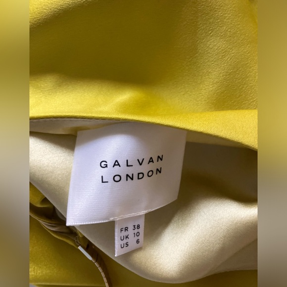 Galvan London silky lime dress - Picture 10 of 10
